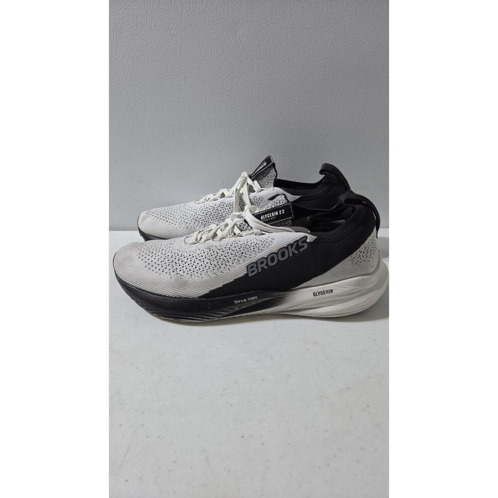 Brooks Glycerin Stealth Fit 22 Running Sneakers Men’s 15 White Black 1104481D135